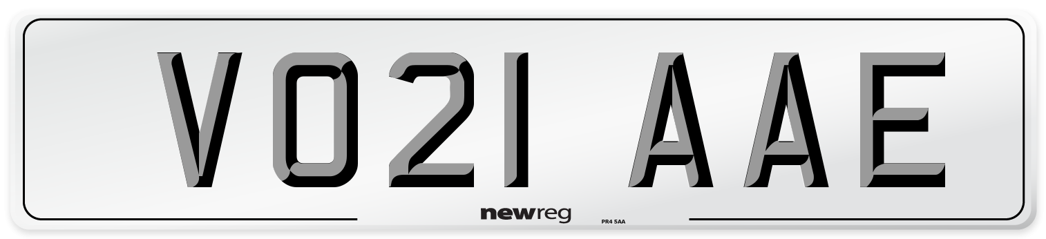 VO21 AAE Number Plate from New Reg